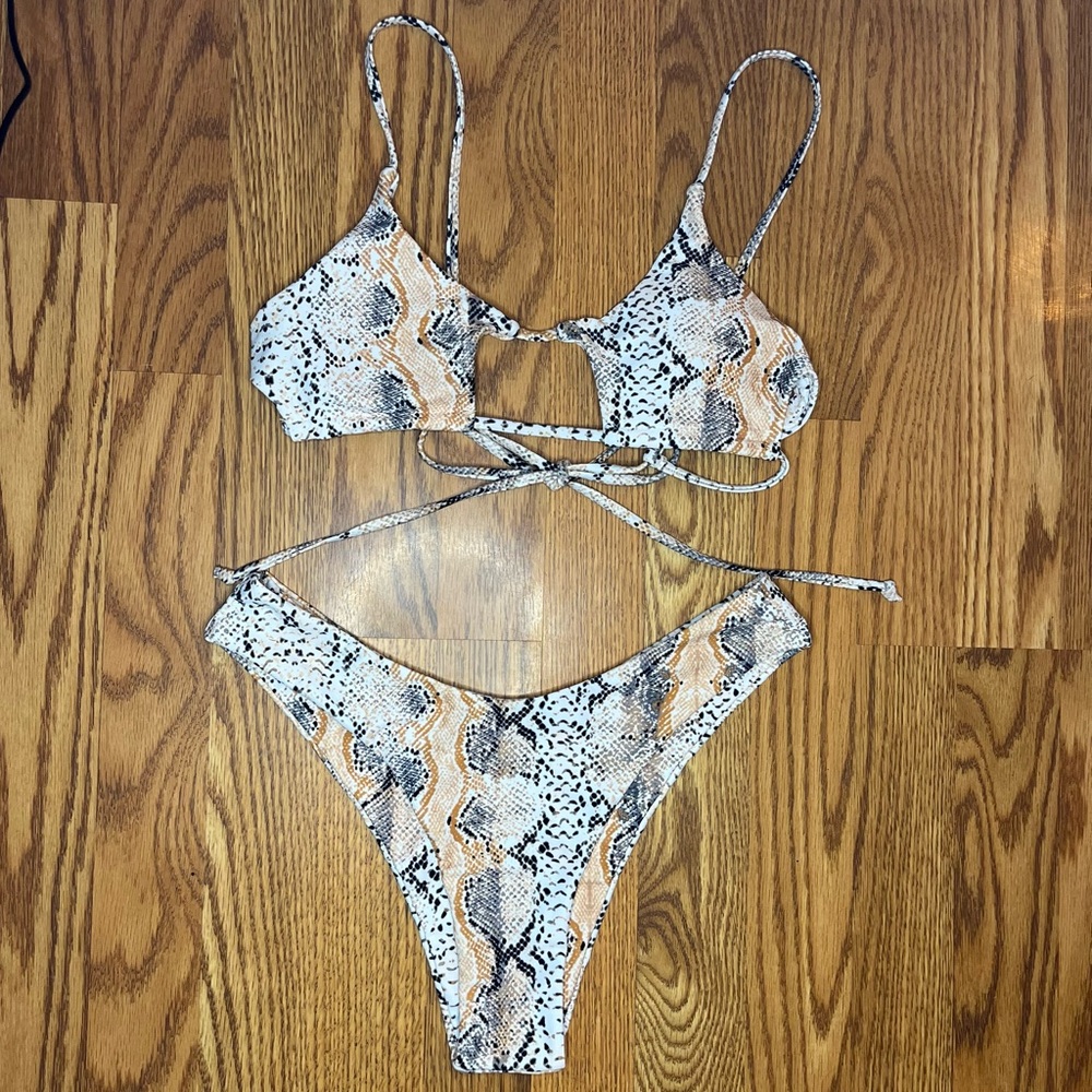 ZAFUL Animal Print Bikini Set Small